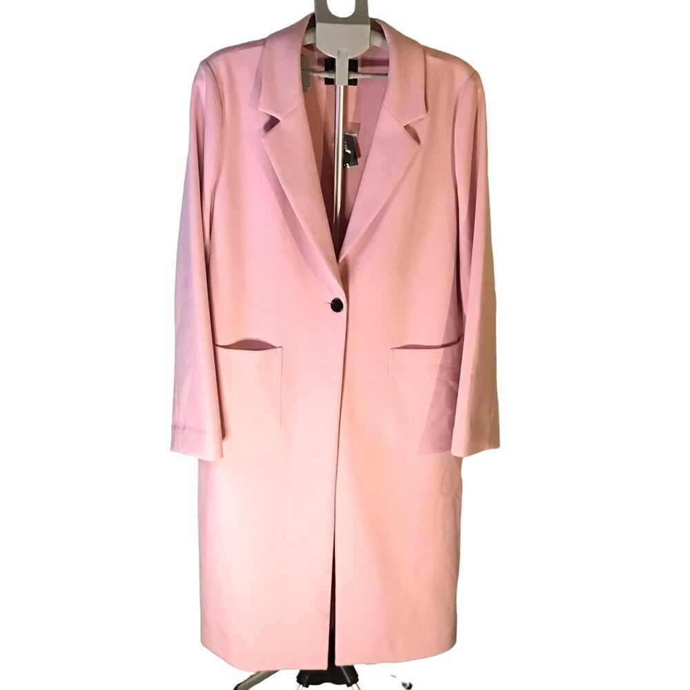 Express Single Button Lightweight Soft Drape Pink Coat Woman’s SZ L NWT